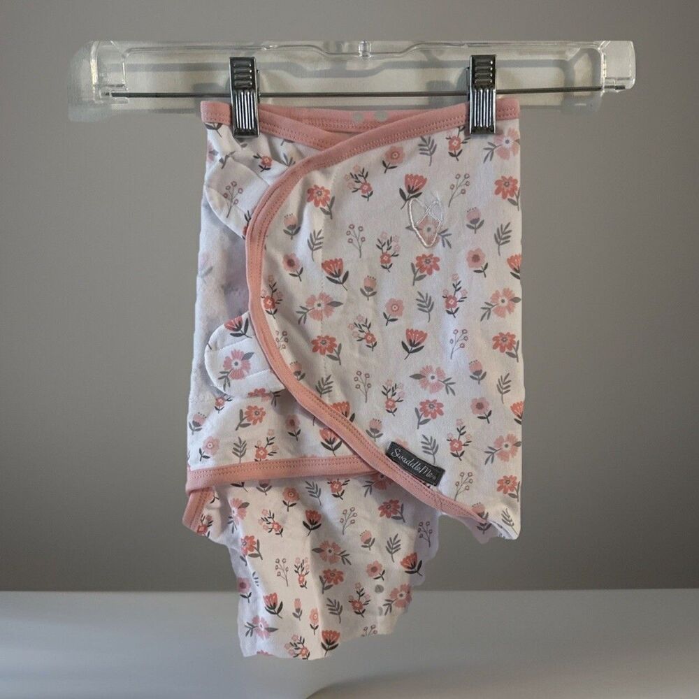 Swaddle Me‎ Original Swaddle Pink White Adjustable Cotton Small Medium